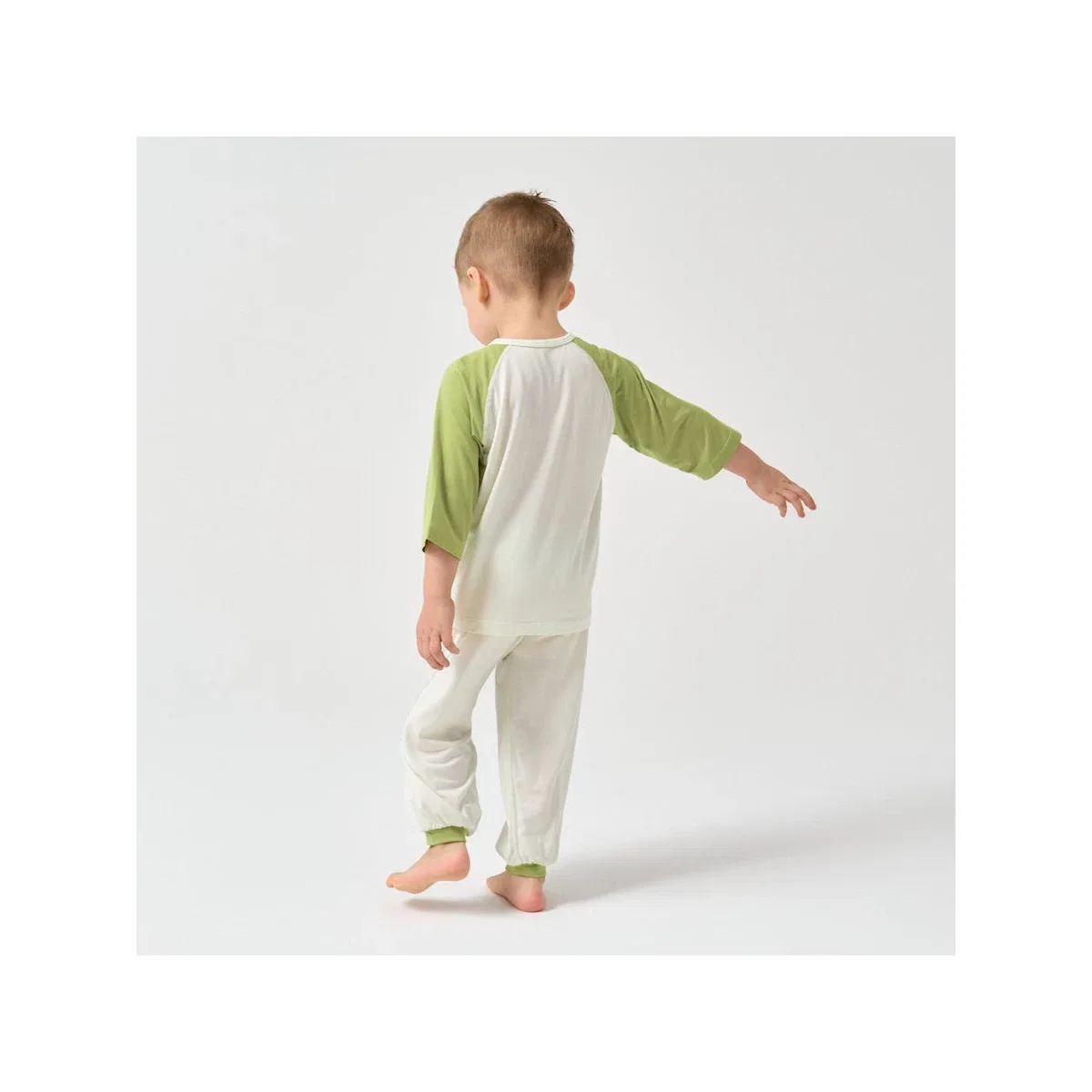 Детские штаны для девочек из модала TENCEL Laimi Bloom, Green — фото 4
