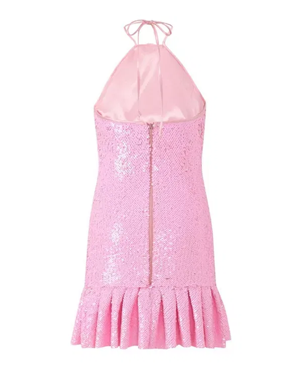 Детское платье для девочек с пайетками Valery Sequin Mini Dress Marlo Kids, розовый — фото 2