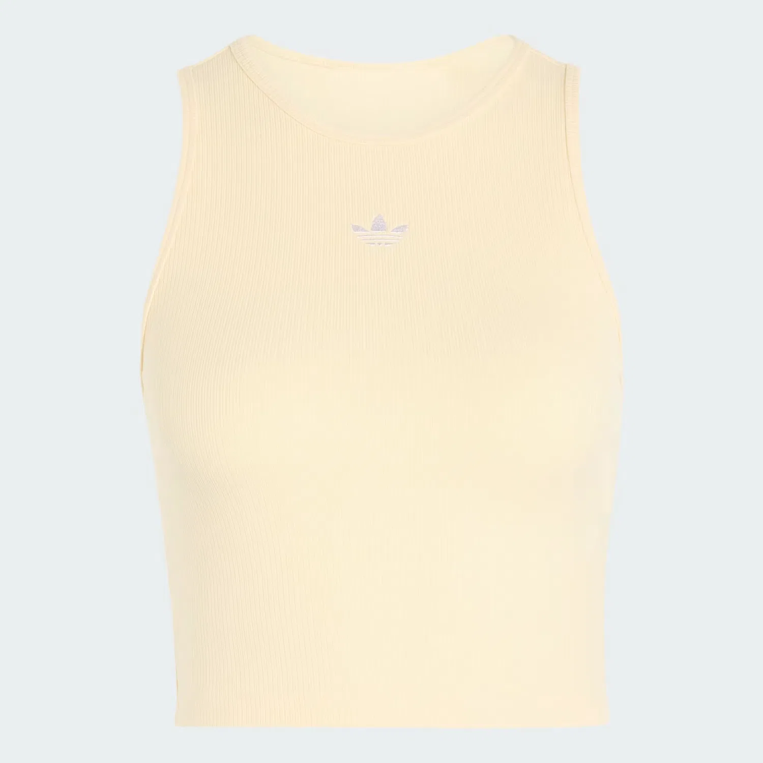 Женская майка в рубчик Essentials Rib Tank Top Adidas Originals, теплый ванильный — фото 4