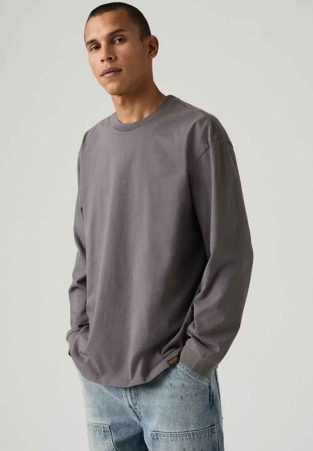 Футболка Ls workwear desert palm - толстовка Levi'S, Desert Palm - Greys — фото 4