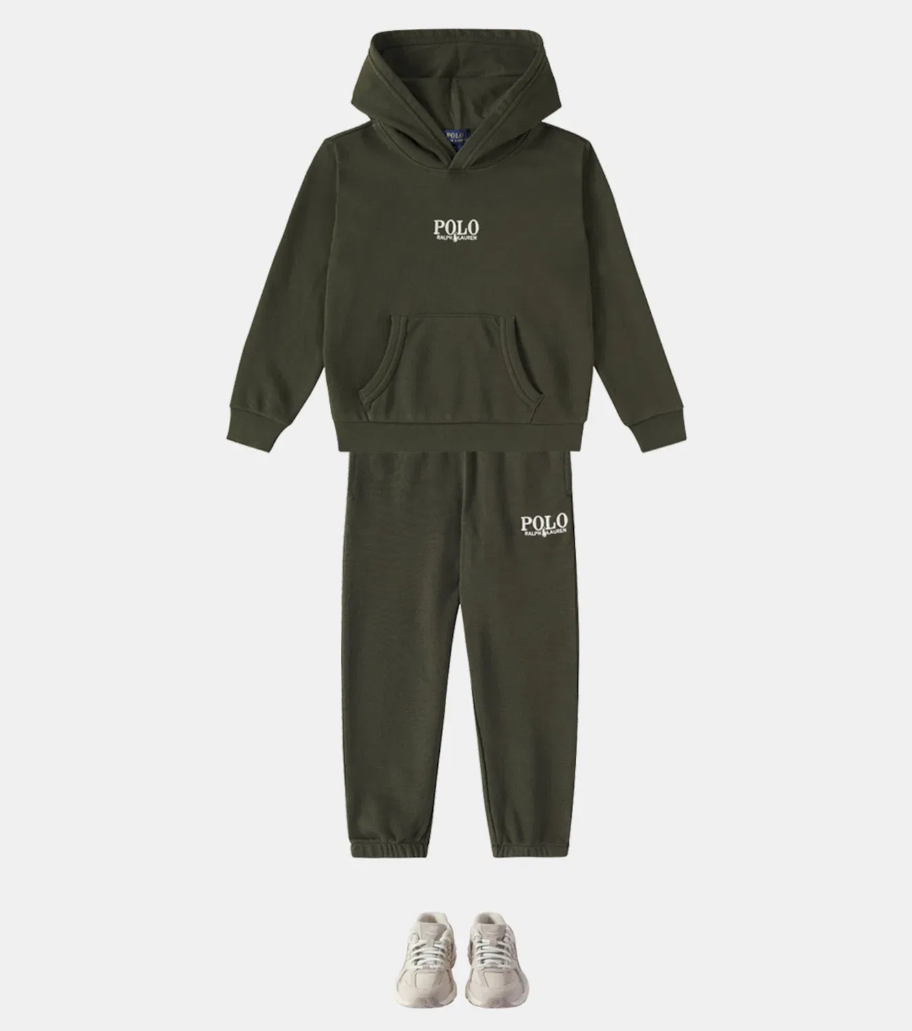 Худи с капюшоном и карманом-кенгуру Polo Ralph Lauren Kids, зеленый — фото 2