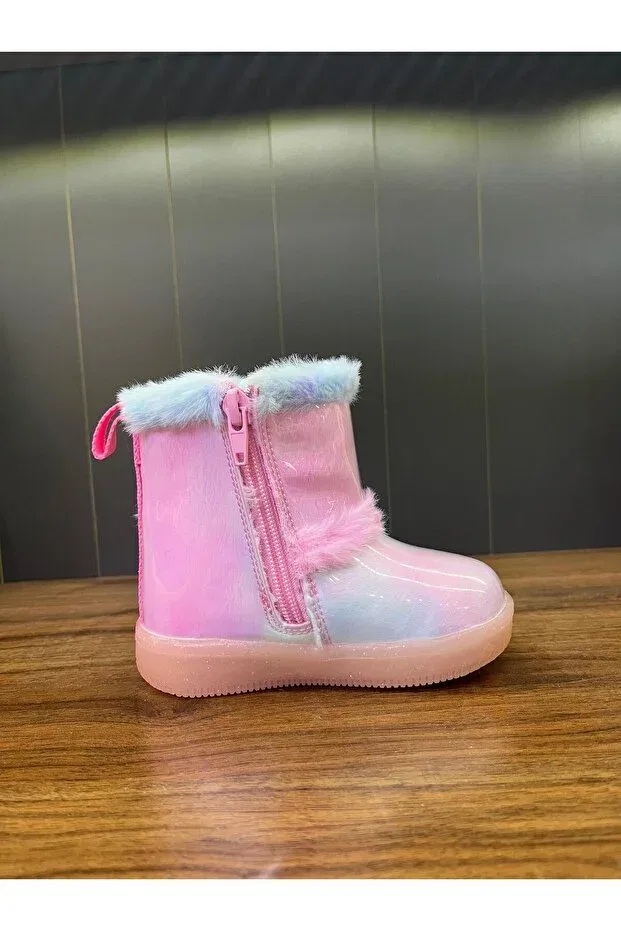 Детские ботинки для девочек с принтом Peli girls' fuchia light feather boots Vicco, Fluoria — фото 3