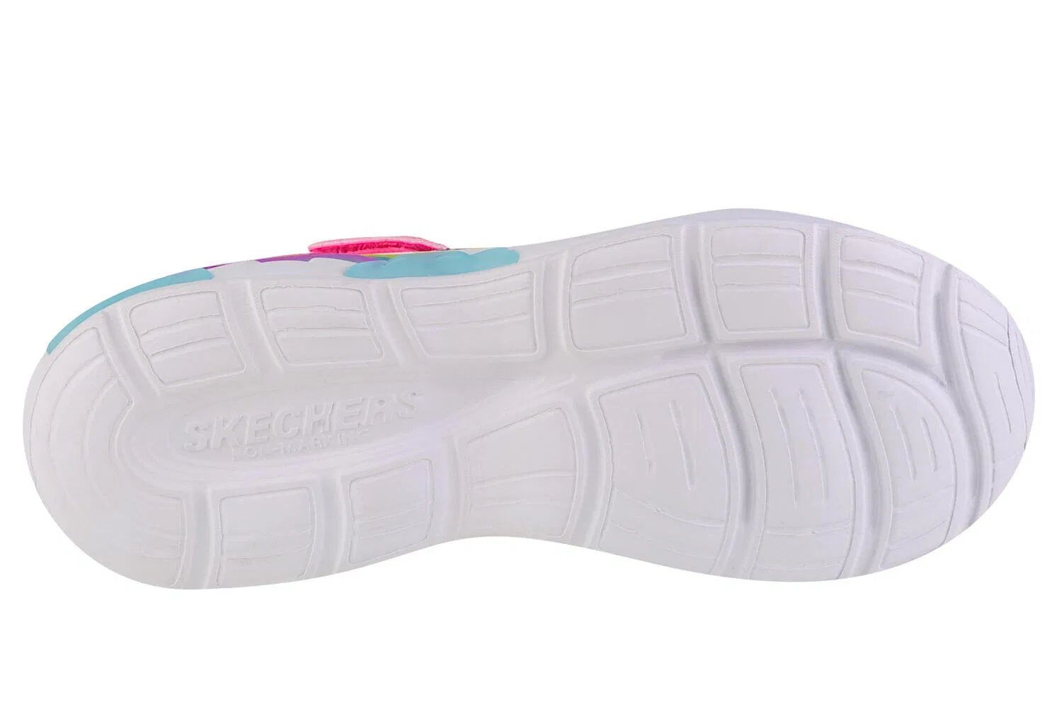 Детские кроссовки для девочек с технологией Air-Cooled Memory Foam Rainbow Racer Skechers, Bunt — фото 4