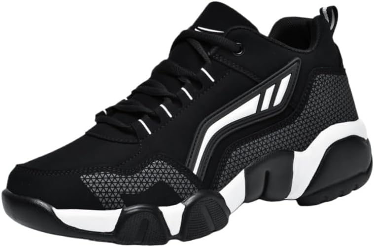 

Зимние мужские высокие спортивные кроссовки - большой размер - резиновая противоскользящая подошва - теплая и удобная внутренняя отделка - для путешествий и бега Clolinde, белый/черный