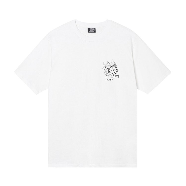 

Футболка Stussy Fire Dice Tee 'White', белый