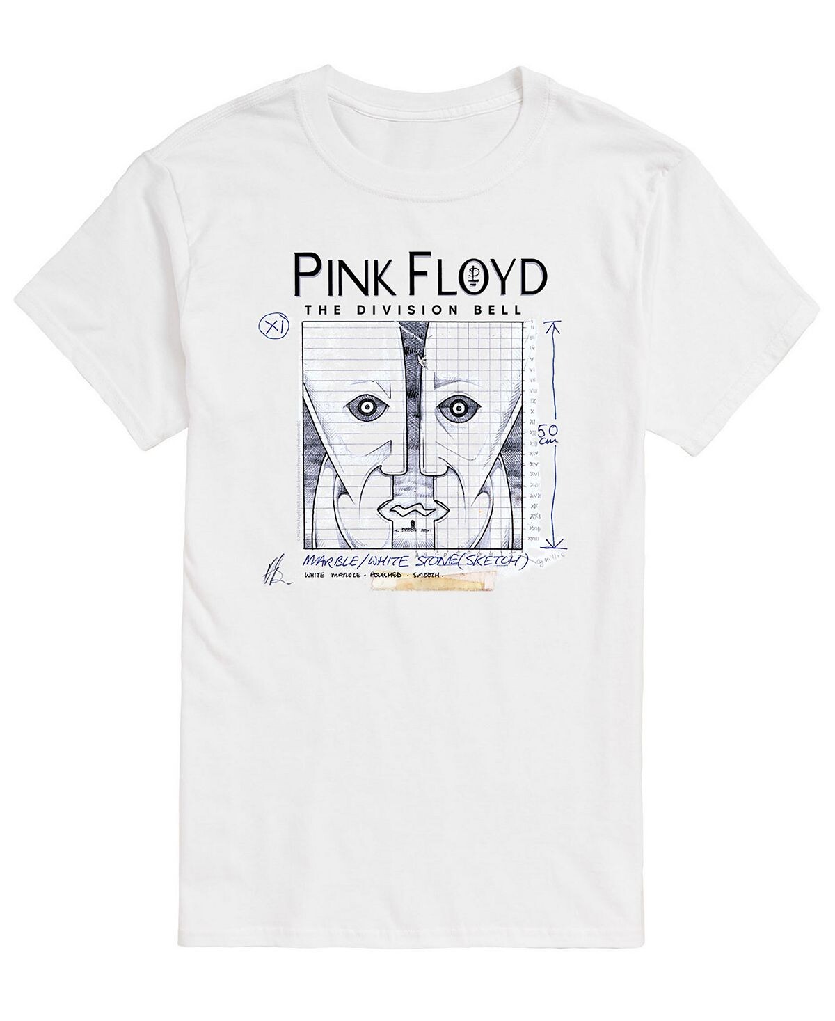 

Мужская футболка pink floyd division bell AIRWAVES, белый