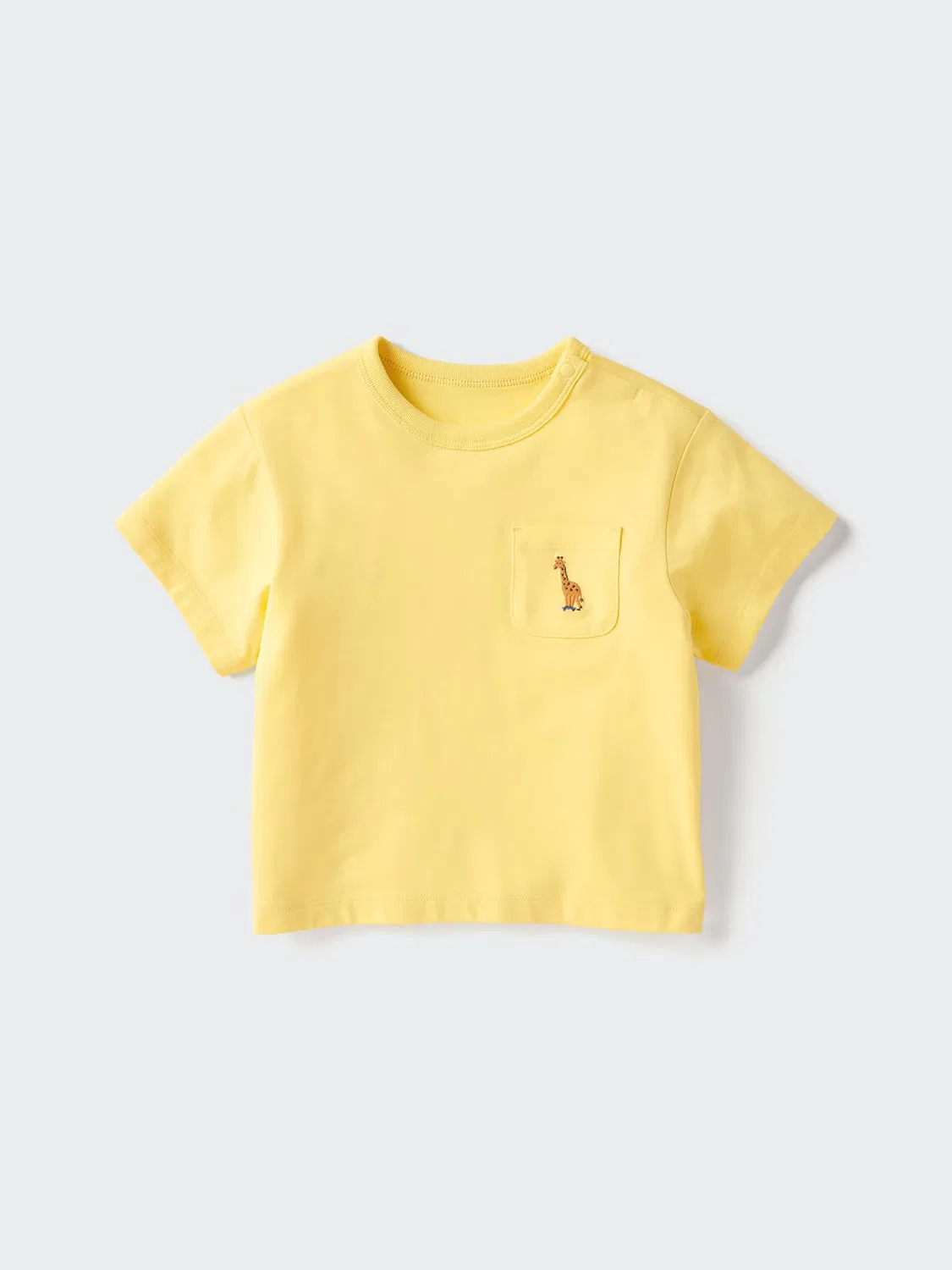 Футболка Uniqlo Airism, с круглым вырезом, желтый