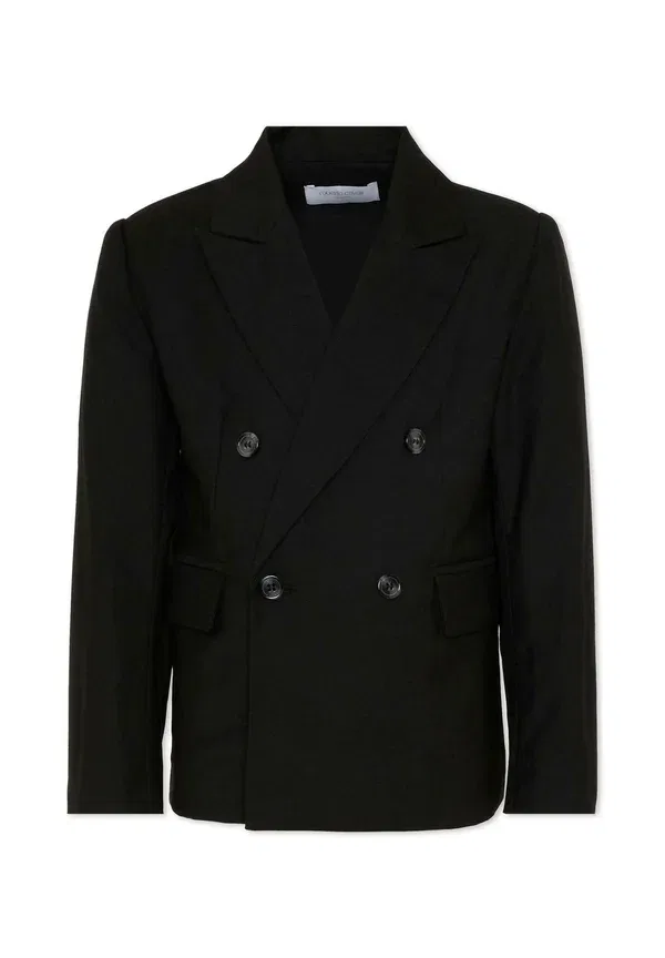 Куртка с отложным воротником, пуговицами и клапанами на карманах Giacca - blazer jacket Roberto Cavalli Junior, черный