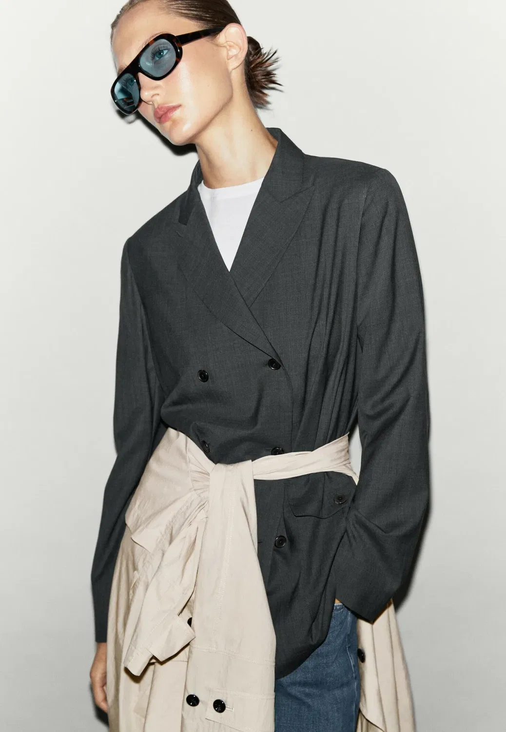 Короткая шерсть Massimo Dutti, Dark Grey — фото 3