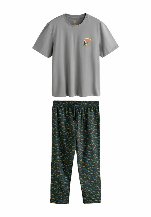 Пижамный комплект из хлопка, Regular fit - guinness short sleeve set, Next, серый