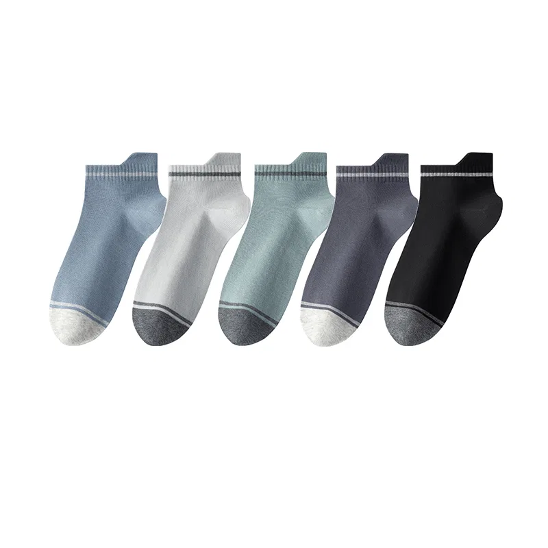 Детские носки-невидимки, набор из 5 пар, MADALLO, Gray Blue/Light Gray/Gray Green/Dark Gray/Black
