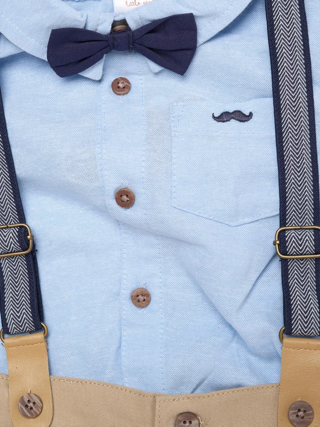 Комплект одежды для мальчика, имитация рубашки Little Gent, синий — фото 3