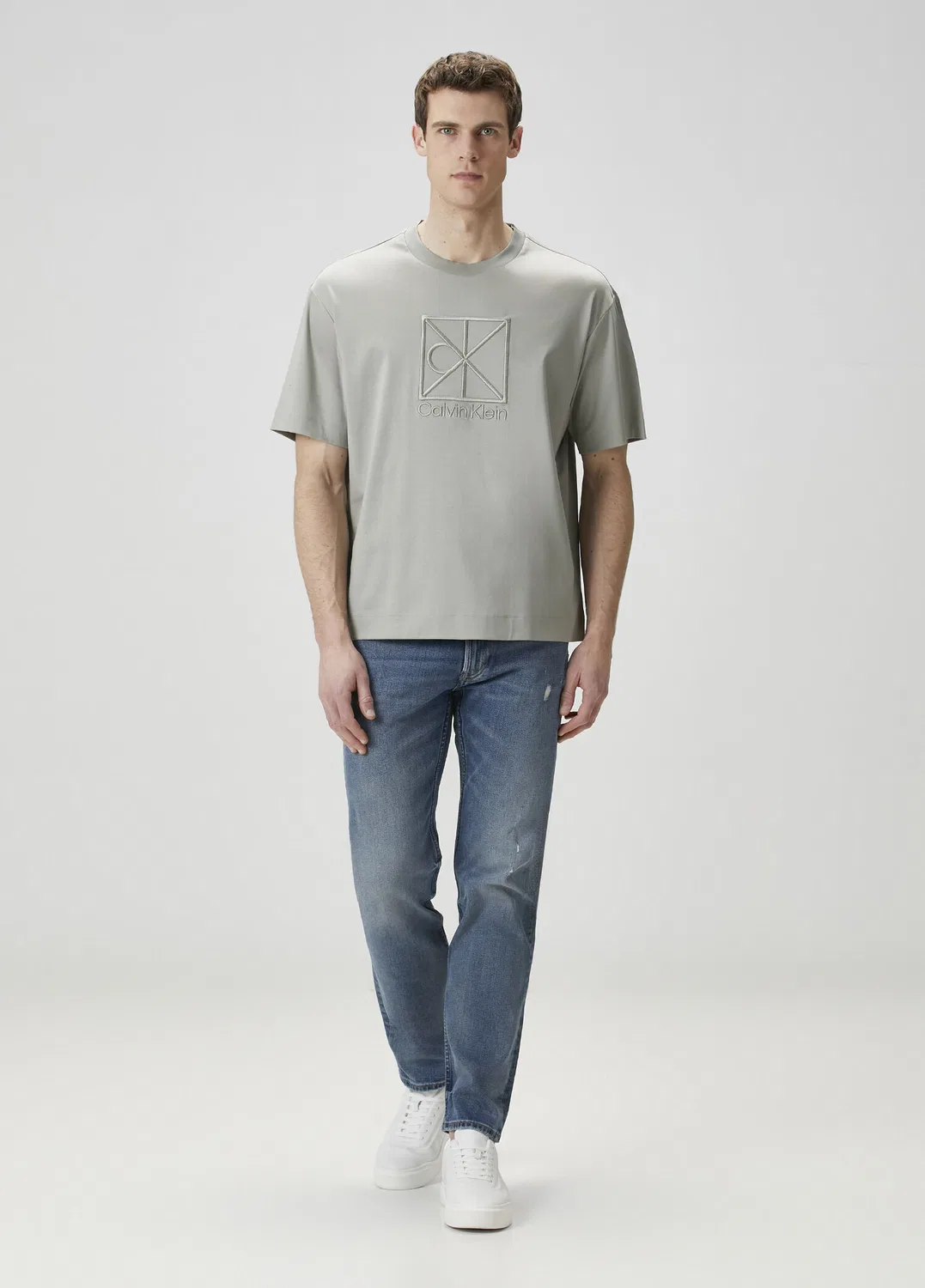 Футболка Relaxed Premium Calvin Klein, khaki — фото 2