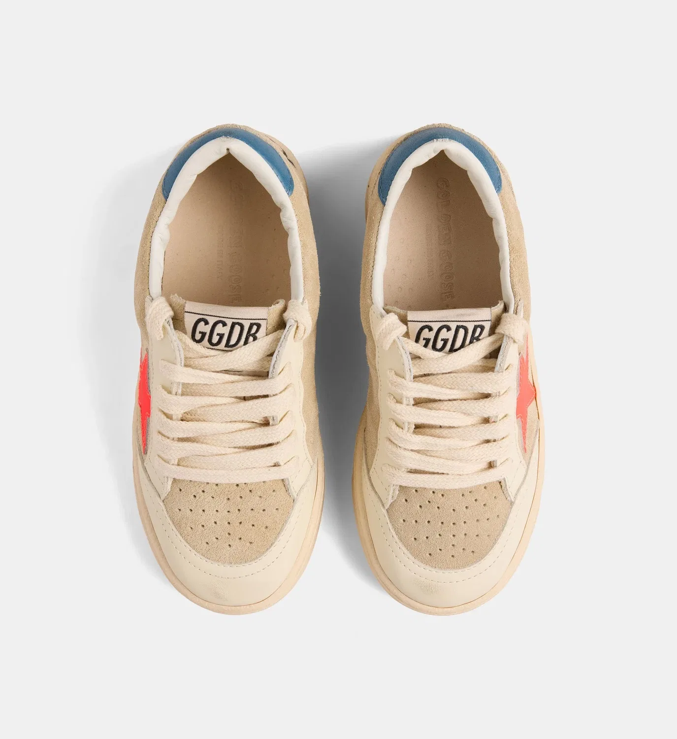 Низкие кеды Ball Star New из замши с эффектом потертости GOLDEN GOOSE, мультицвет — фото 4
