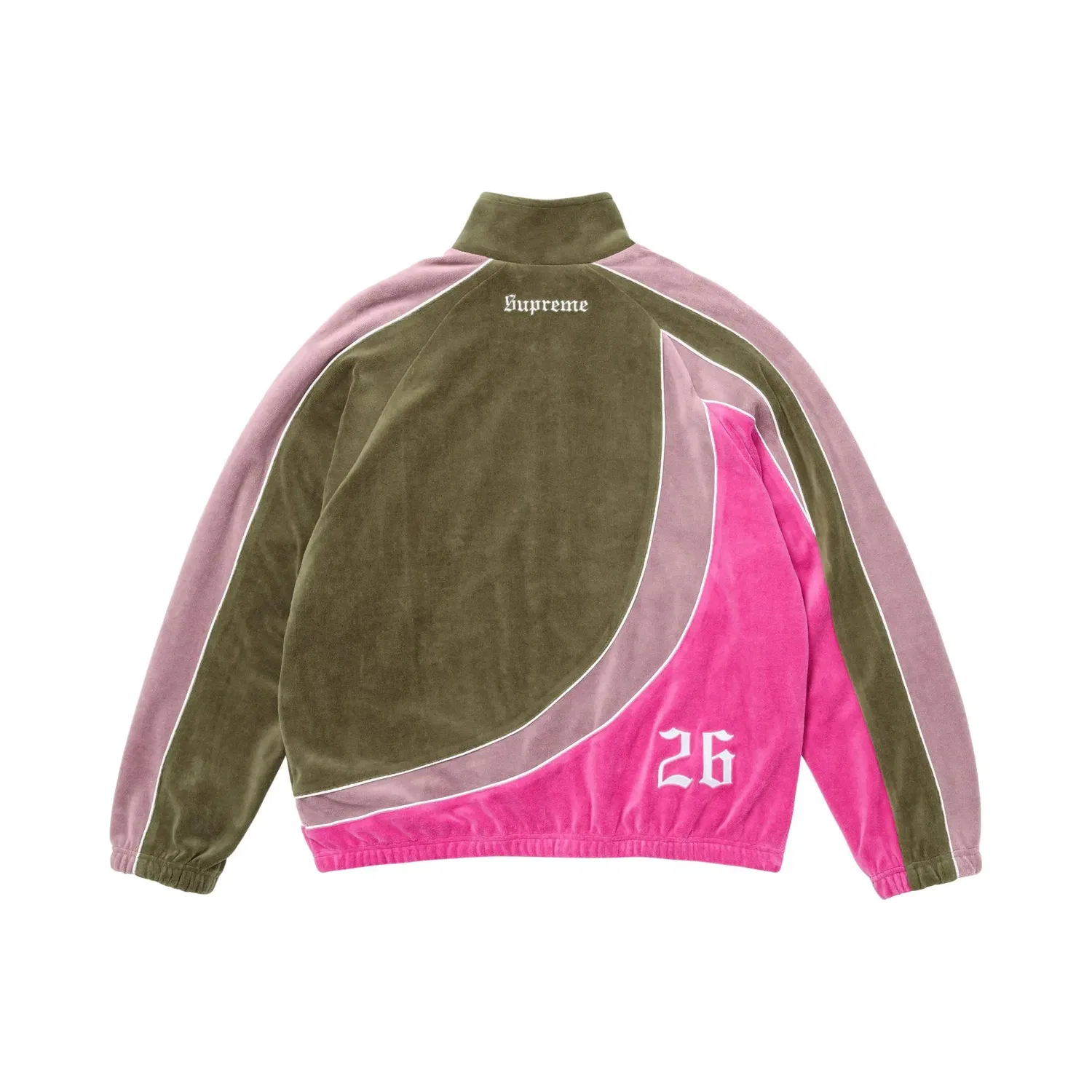 Куртка велюровая Supreme x Umbro, Olive — фото 2