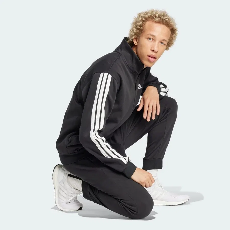 Спортивный костюм с тремя полосками adidas, Черный — фото 3