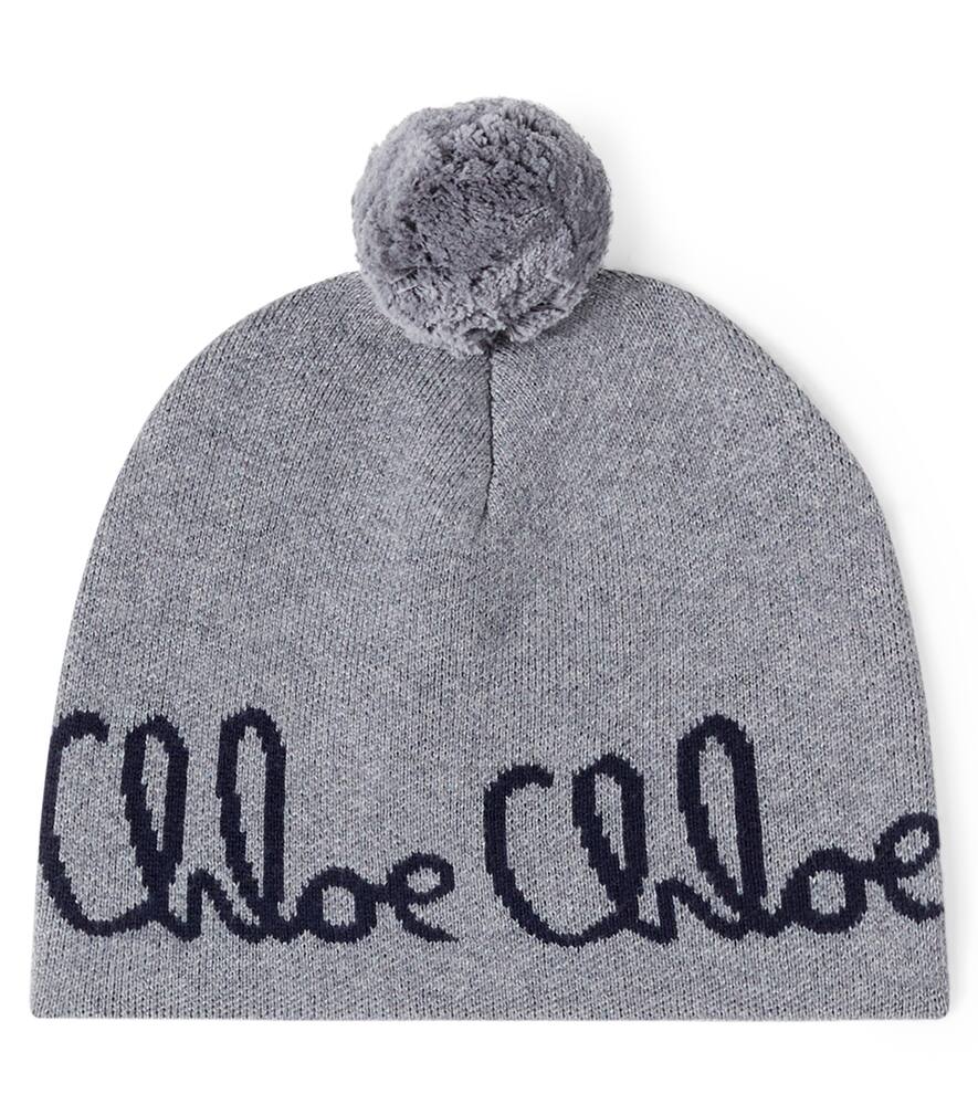 

Бейсболка из хлопка и шерсти Chloé Kids, Gris