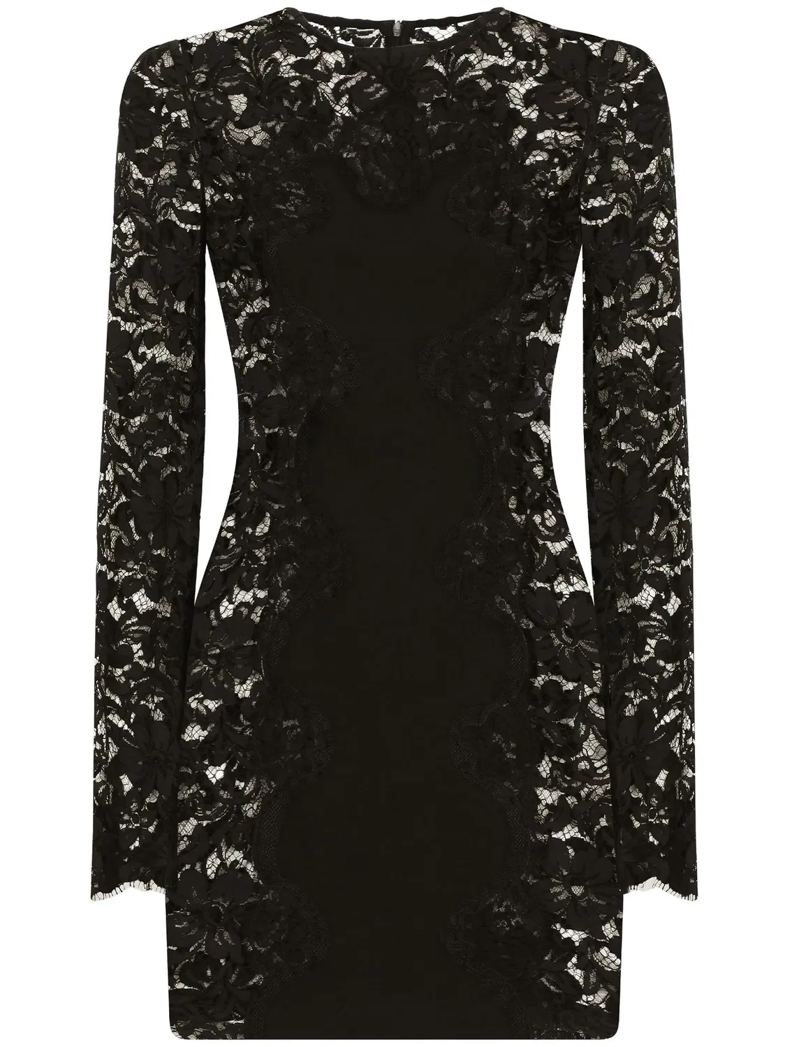 Dolce & Gabbana Мини-платье кружевное черное