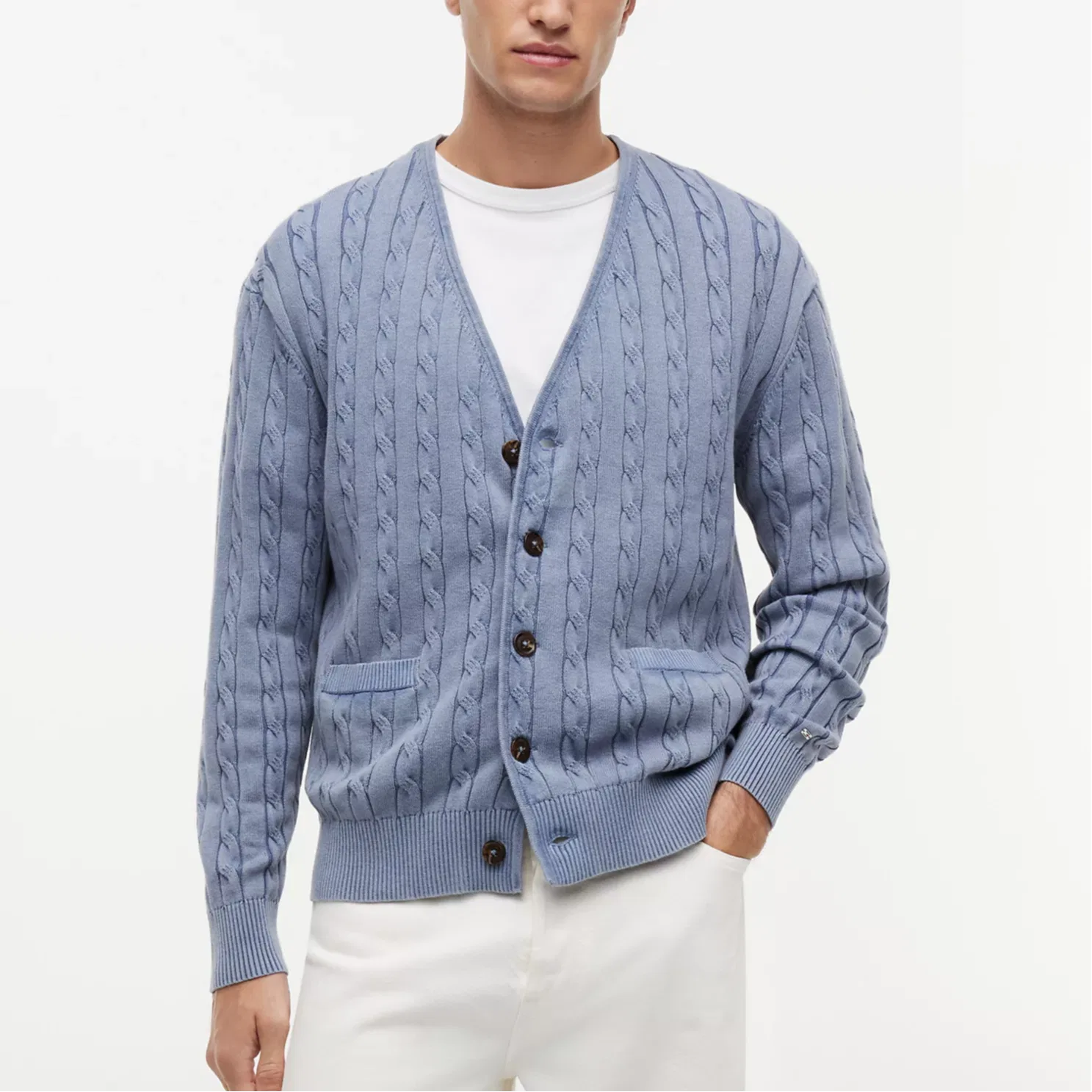 Мужской джемпер с V-образным вырезом Refreshing Blue Tommy Hilfiger, Refreshing Blue — фото 4