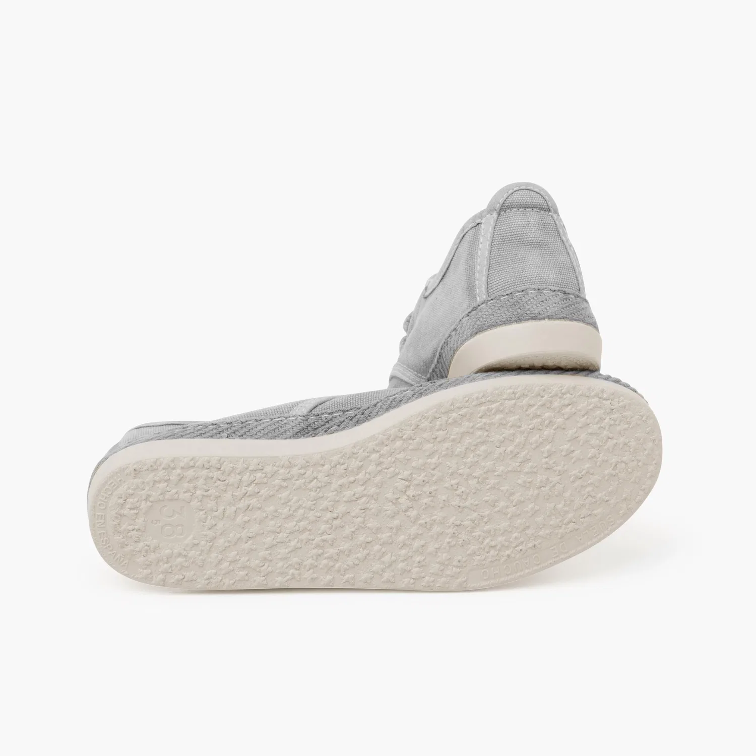 Детские кеды из ткани с завязками Pisamonas Pisamonas Sneakers Casual Grandi Dimensioni Tela Lavata, Bright Grey — фото 3