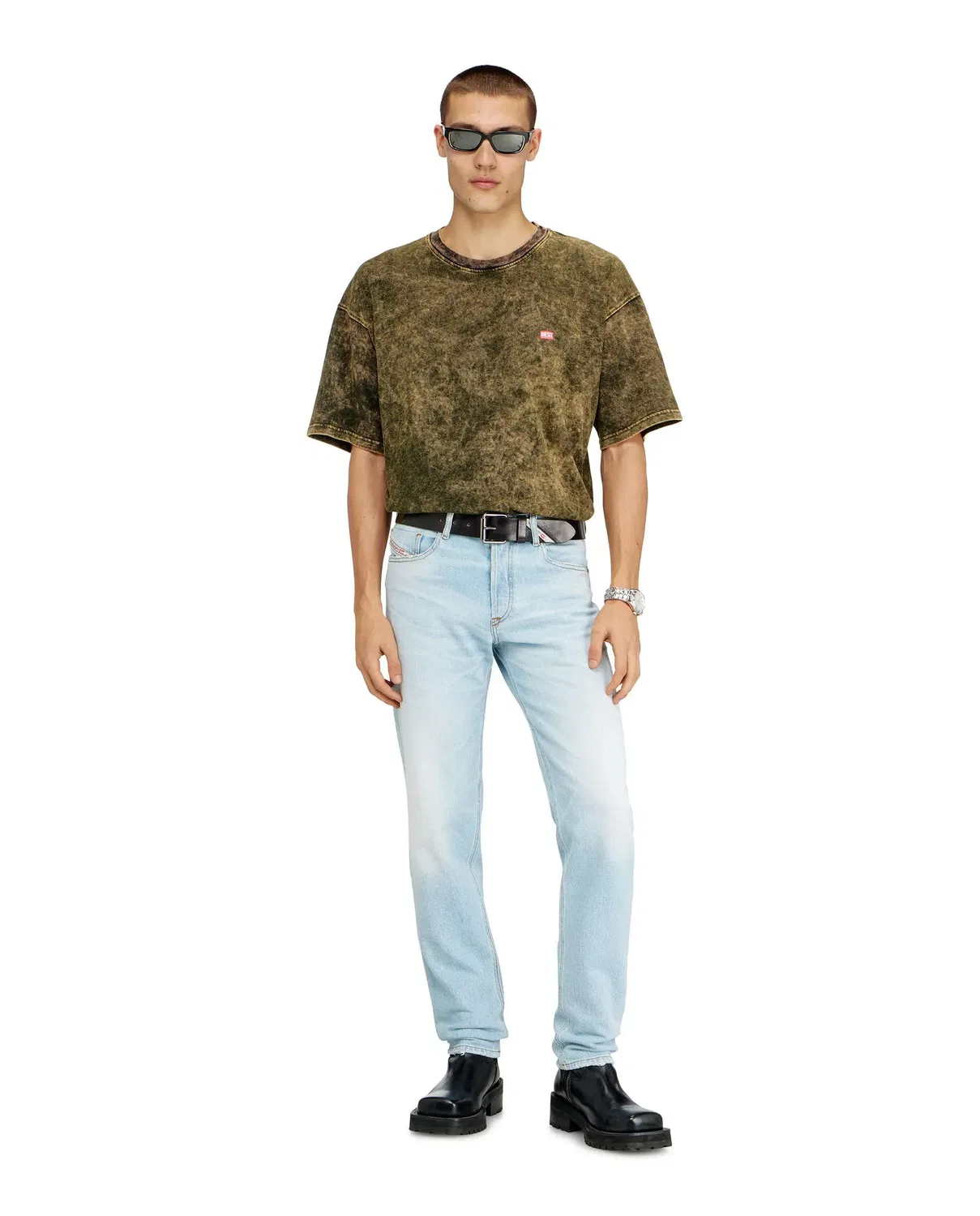 Мужские джинсы regular fit Diesel, Azul Claro — фото 4