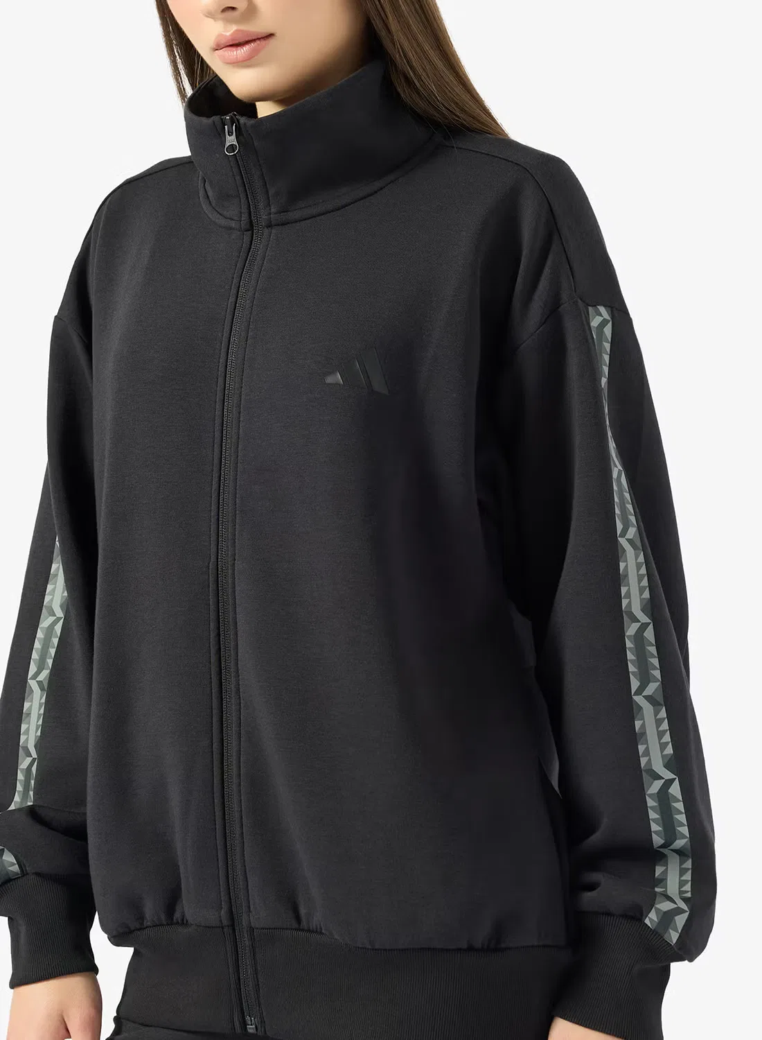 Куртка спортивная с длинным рукавом Saudia travel pack soft lux loose Adidas, черный — фото 3