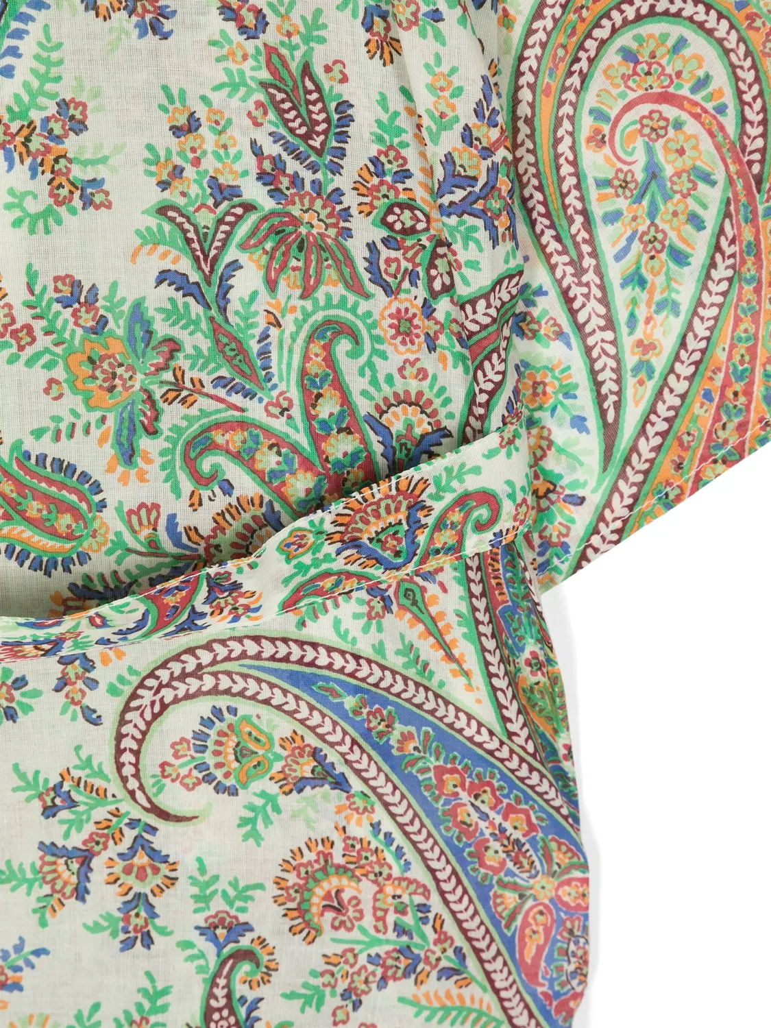 Платье на запах с рисунком "пейсли" ETRO HOME, зеленый — фото 2