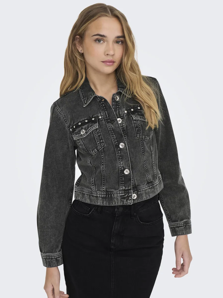 

Only джинсовая куртка "ONLLEANA STUD JACKET OTW", черный