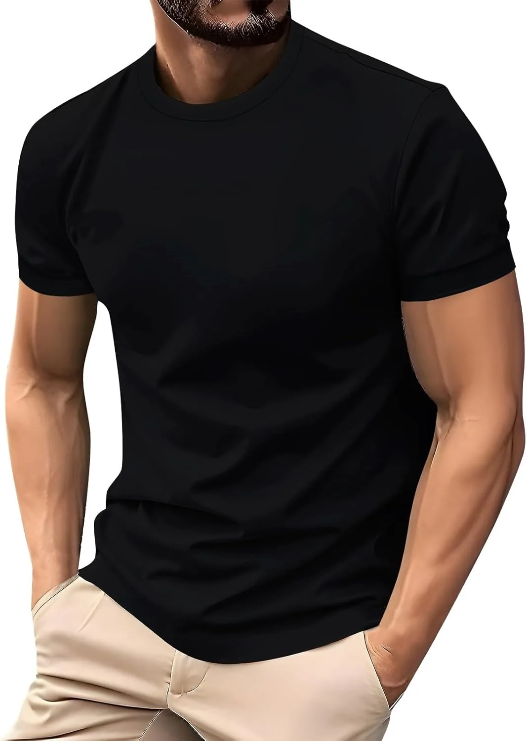 

Мужская майка Muscle с коротким рукавом и мягкой эластичной тканью