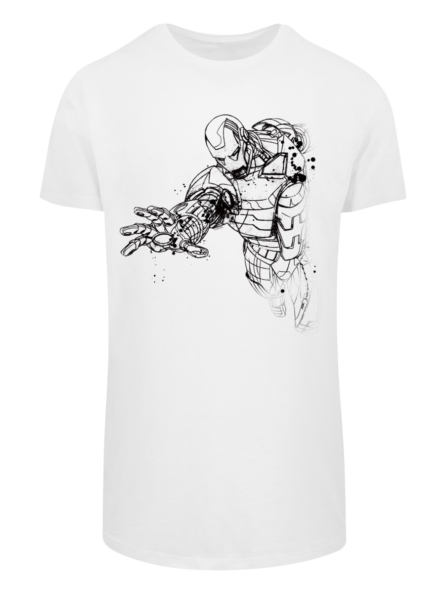 

Рубашка F4NT4STIC Marvel Avengers Iron Man Mono Line, белый