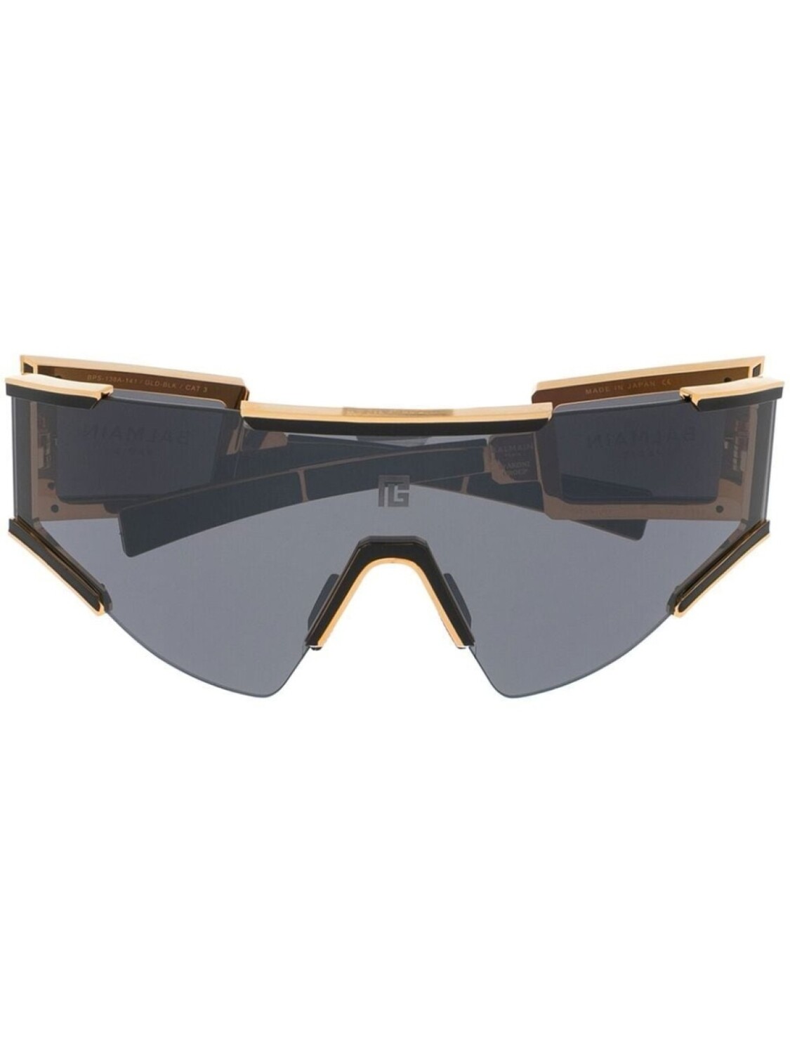

Balmain Eyewear солнцезащитные очки-маска, золотистый