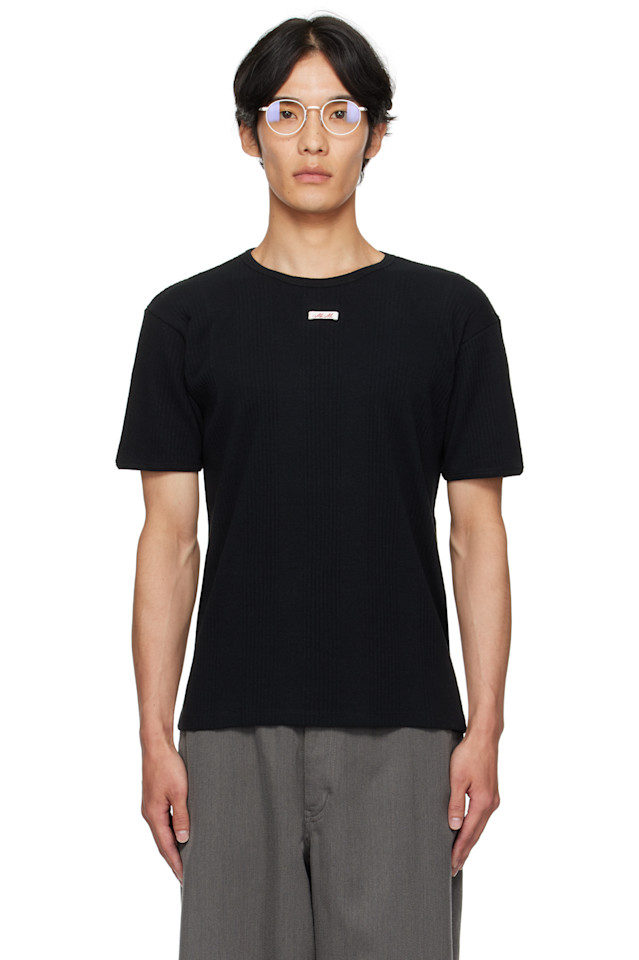 

Ребристая футболка Maison Margiela, черный