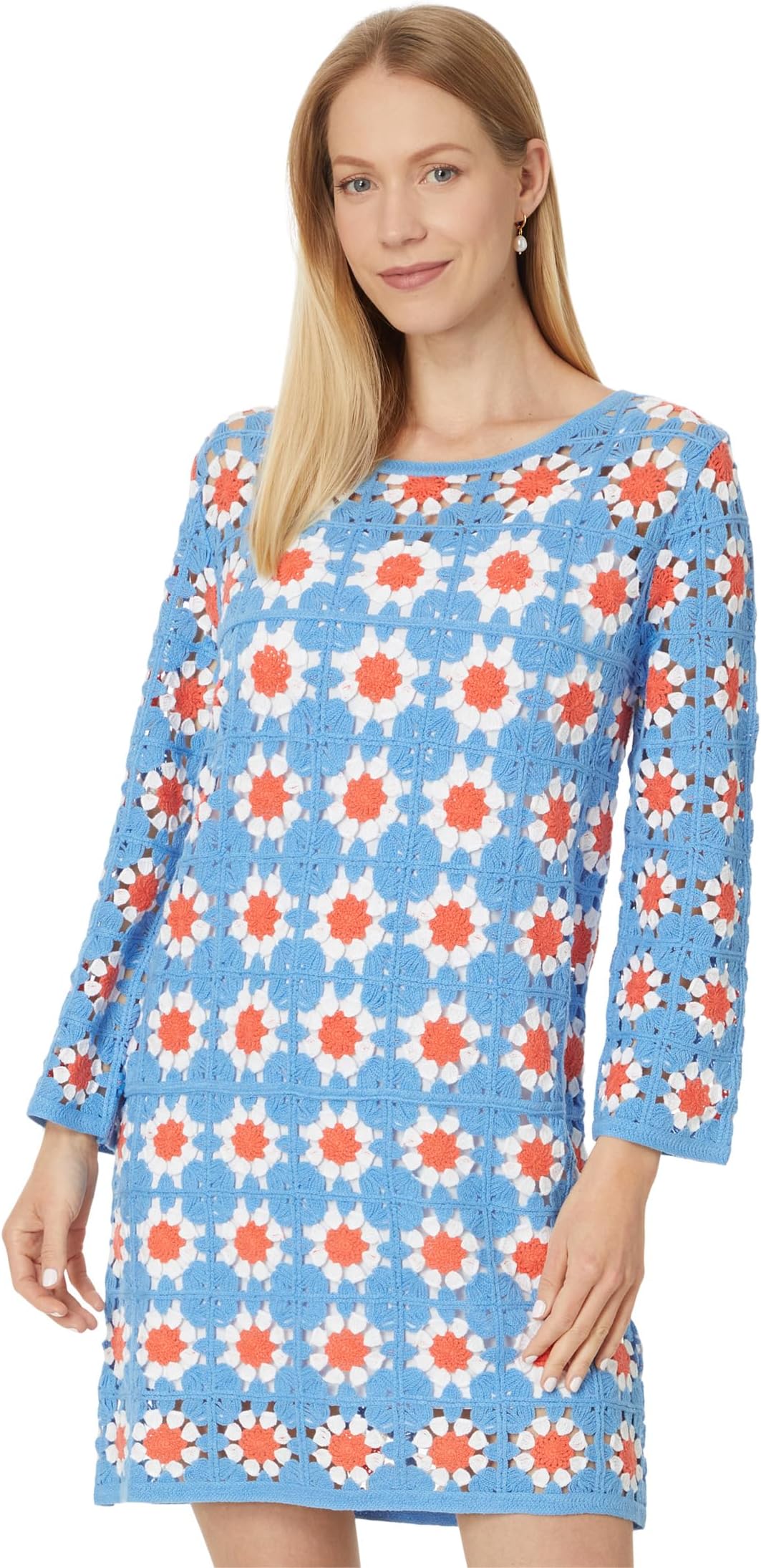

Платье Lilly Pulitzer Miabella Sweaterdress, цвет Lunar Blue Floral Crochet