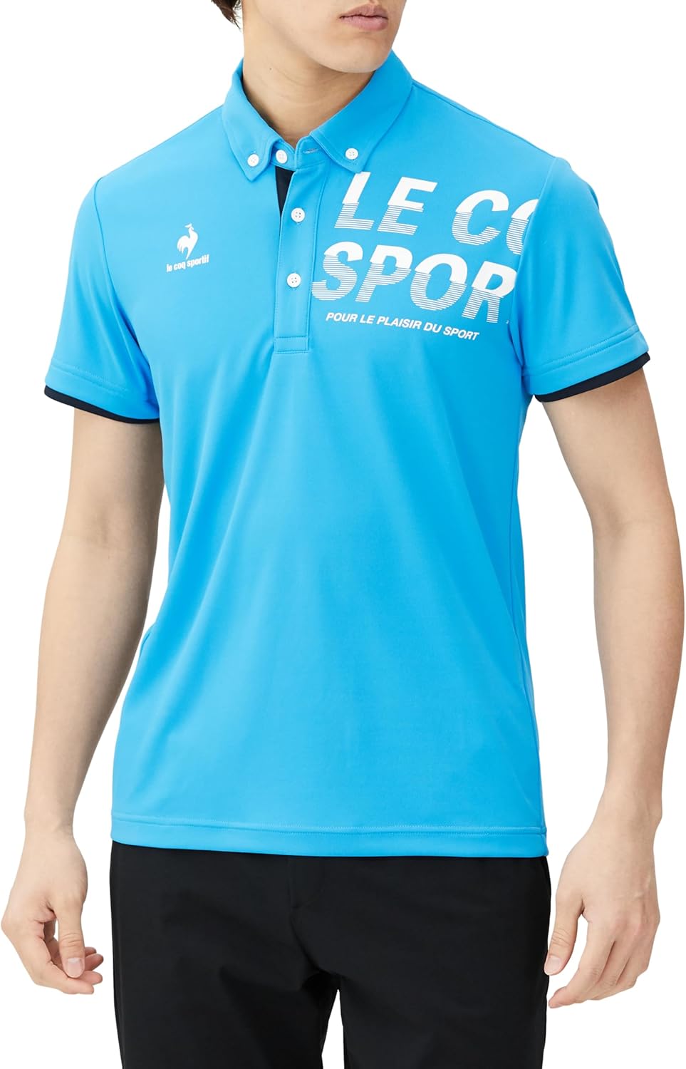 

Мужская поло-рубашка с коротким рукавом Le Coq Sportif - влагоотводящая, быстросохнущая, эластичная тренировочная рубашка