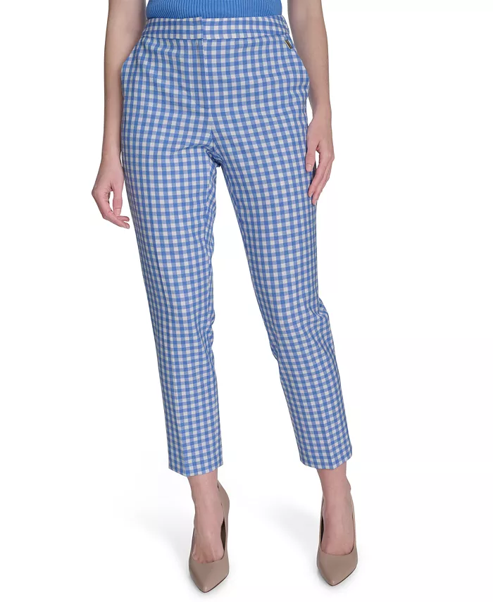 

Женские брюки Gingham Sloane до щиколотки Tommy Hilfiger, синий