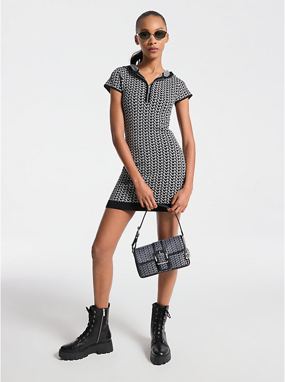 

Платье-Худи с жаккардовым логотипом Mk2000 Michael Kors, черный
