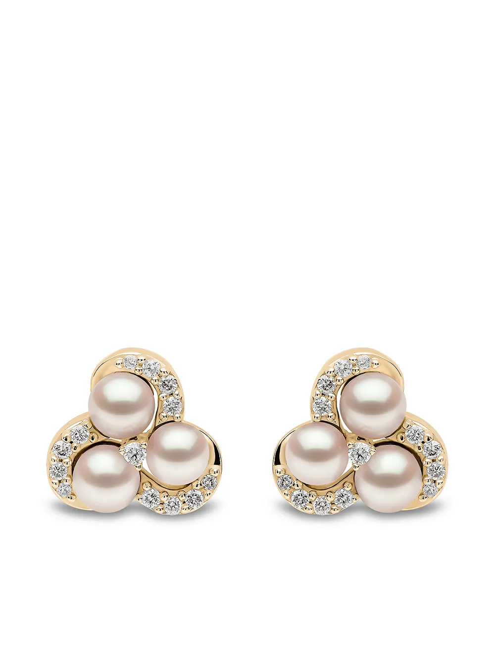 

Серьги Sleek из желтого золота с жемчугом и бриллиантами Yoko London, золотой