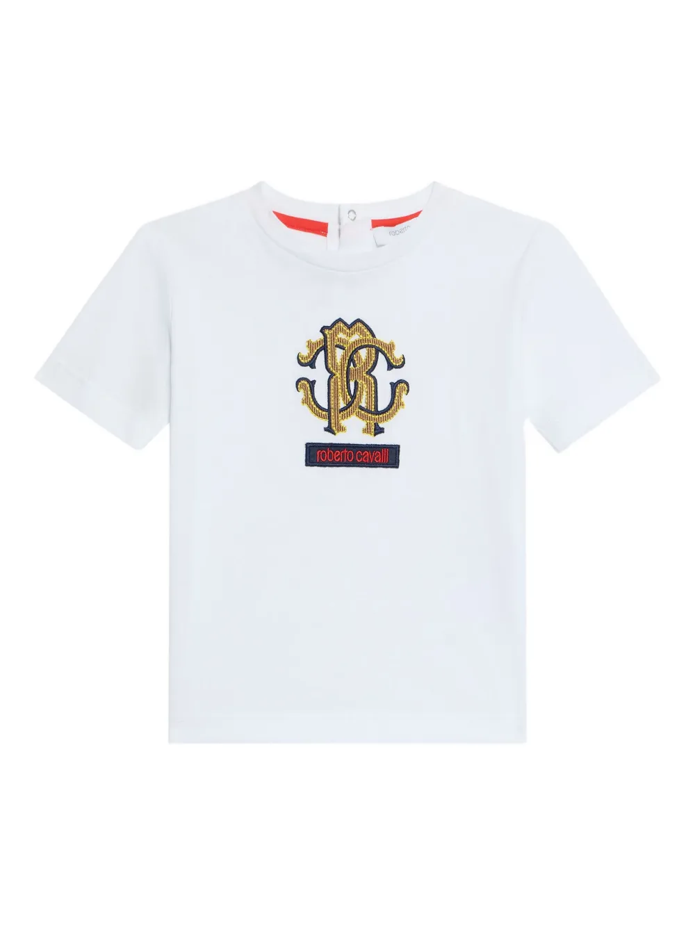 

Футболка с вышивкой Roberto Cavalli Junior, белый