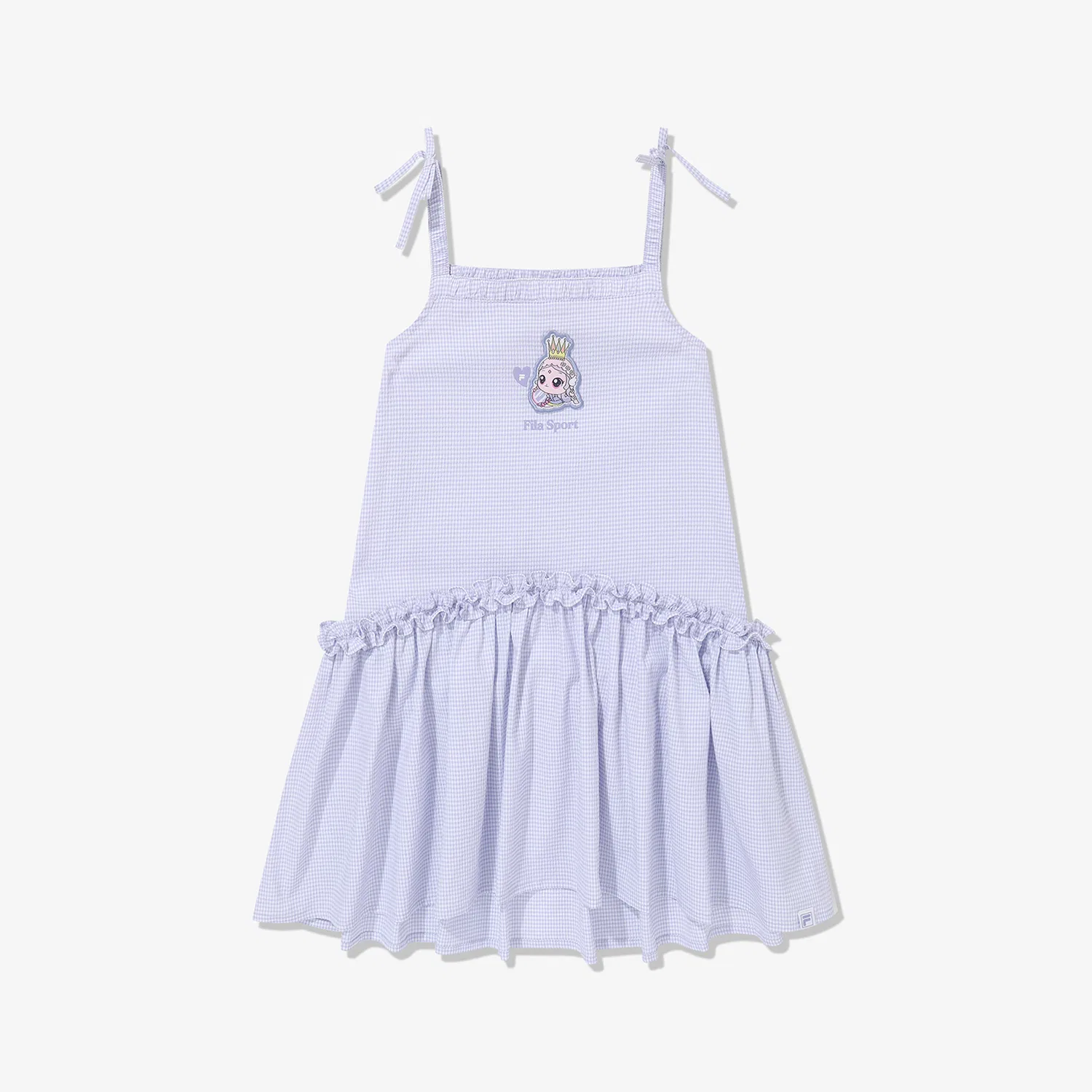 Детское платье из сирсакера с принтом Princess Catch Teenieping, фиолетовое, от Fila Kids