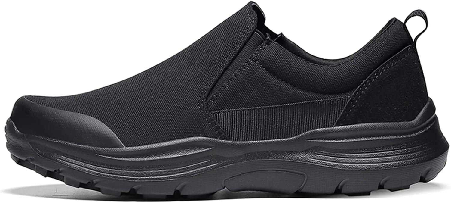 

Мужские слипоны из канвы, повседневные кроссовки, легкие, удобные и дышащие лоферы Medasain, черный