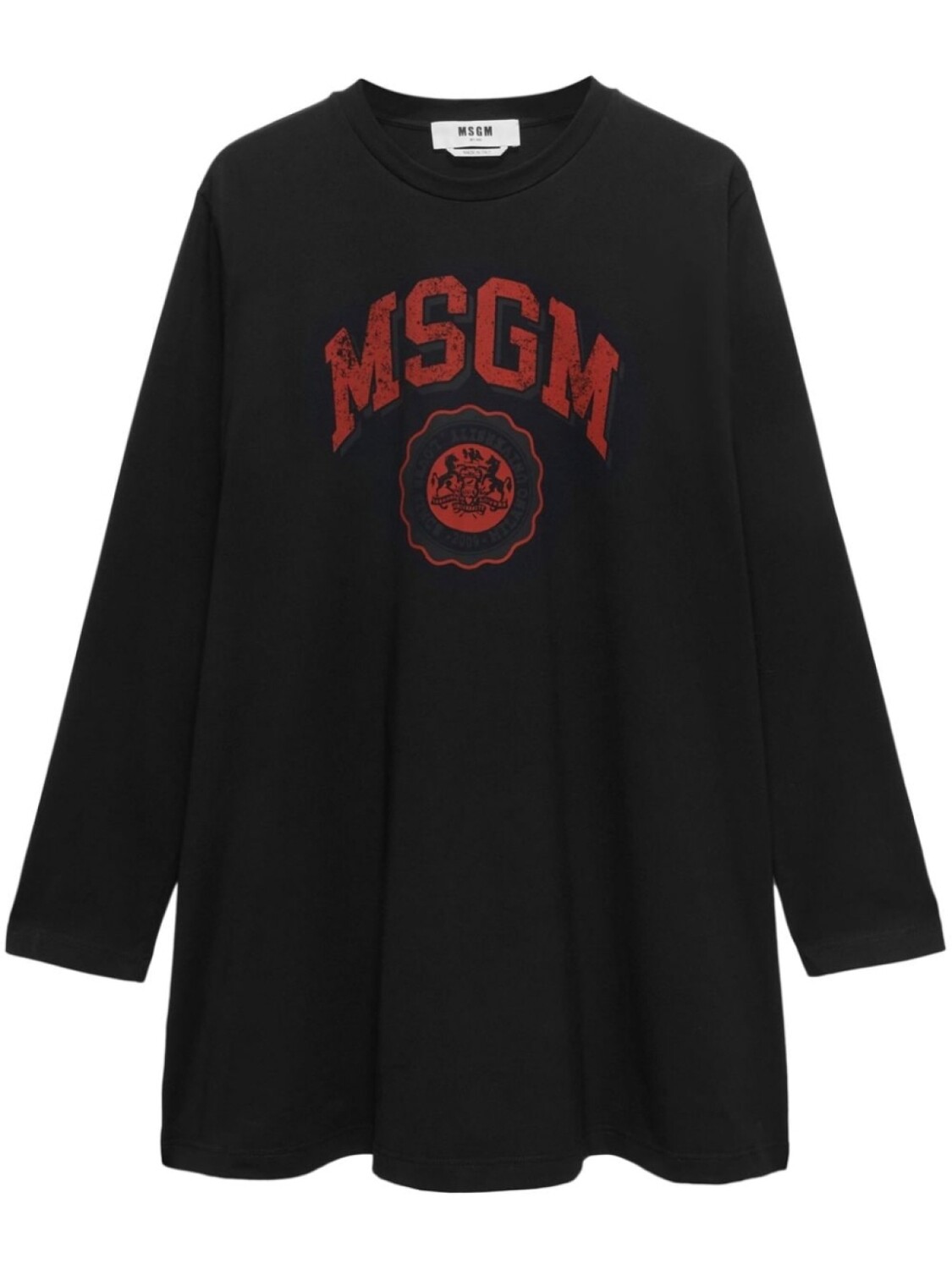 

MSGM платье мини с логотипом, черный