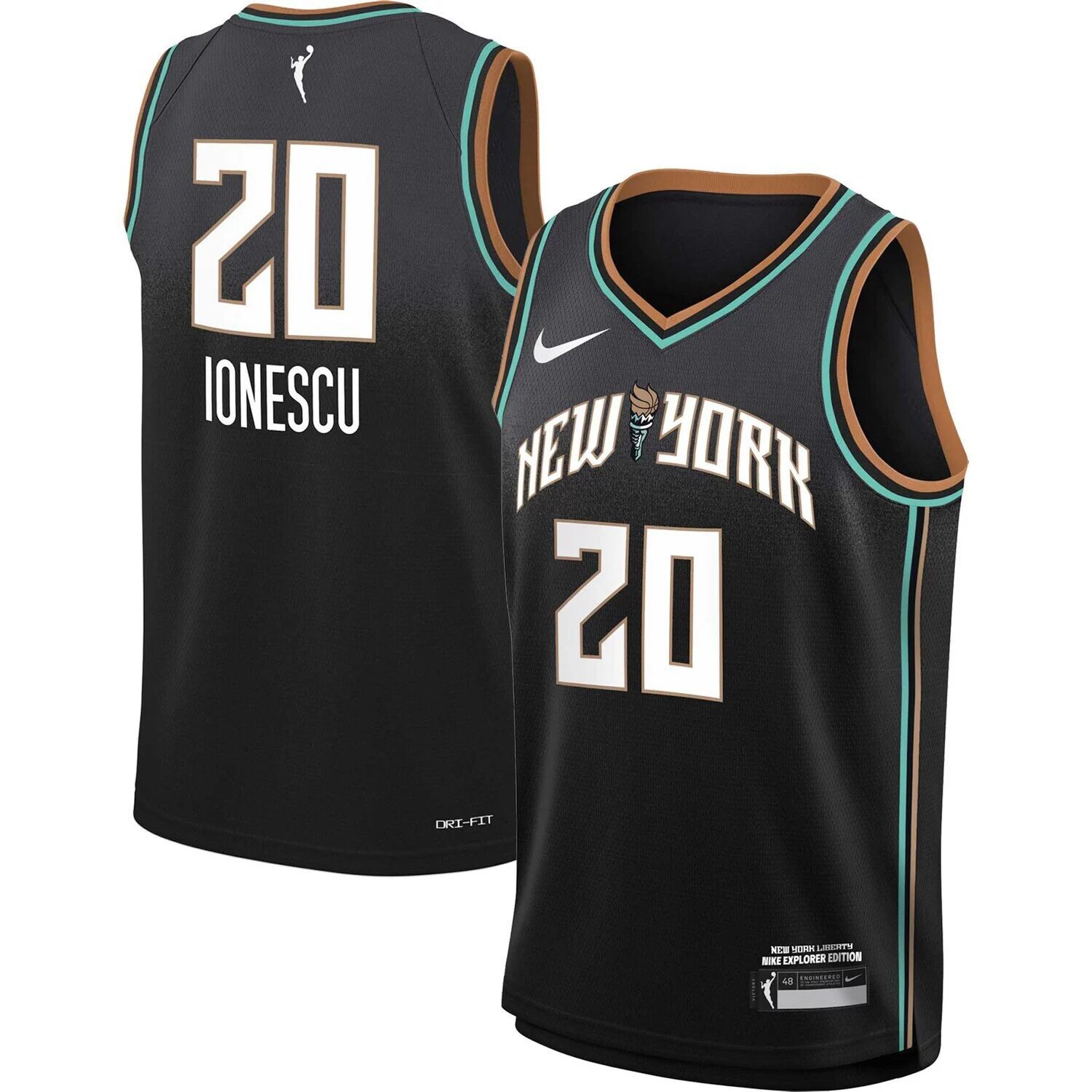 Молодежный черный джерси Nike Sabrina Ionescu New York Liberty Swingman Player — Explorer Edition Nike