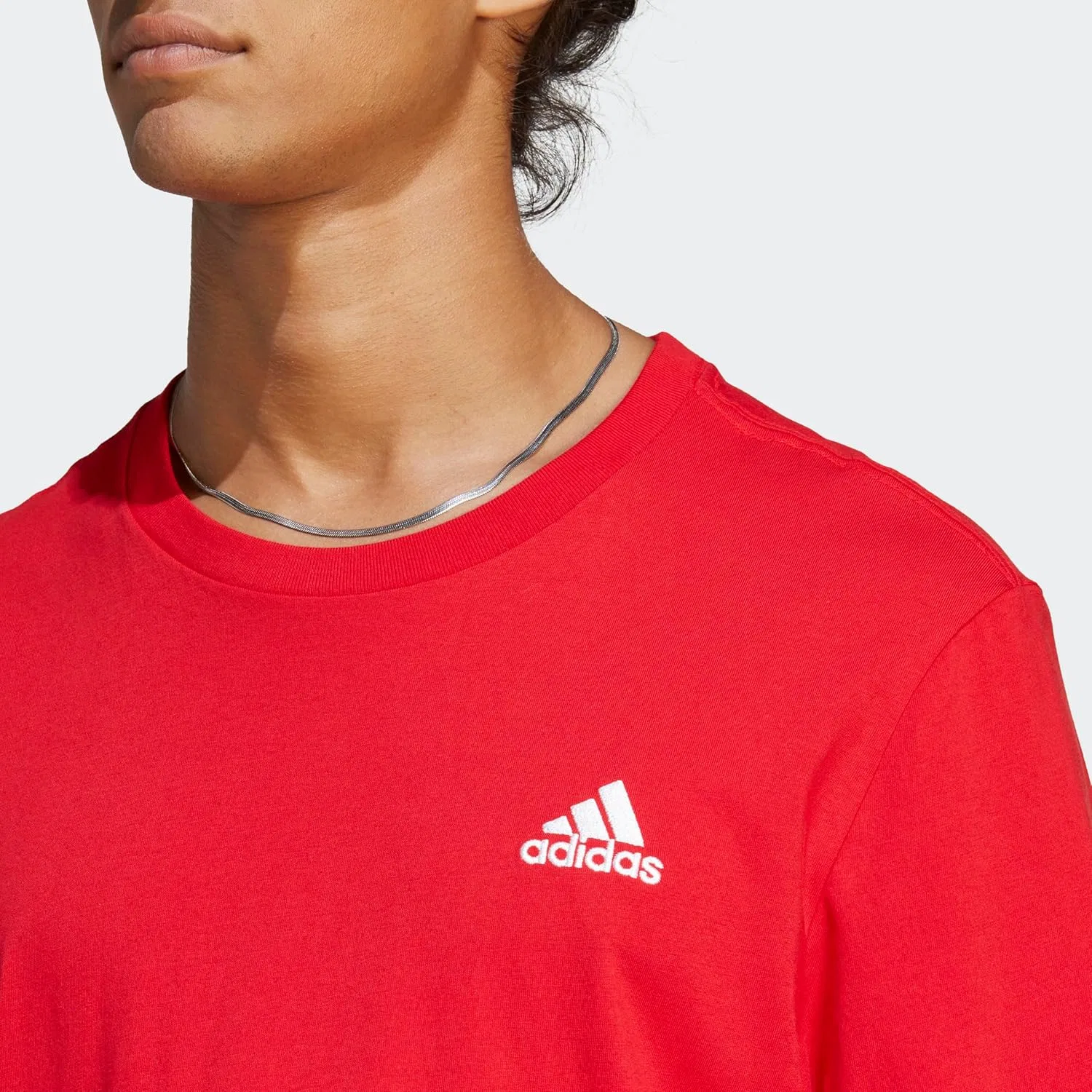 Футболка с вышитым логотипом adidas, Better Scarlet — фото 2