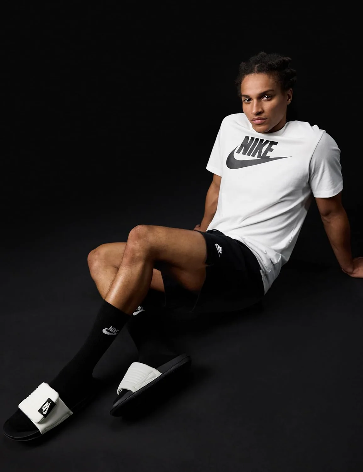 Унисекс сандалии Nike Offcourt Adjust, белый/черный — фото 4