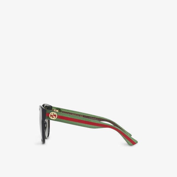 Солнцезащитные очки из ацетата в круглой оправе GG0035SN Gucci, черный — фото 4