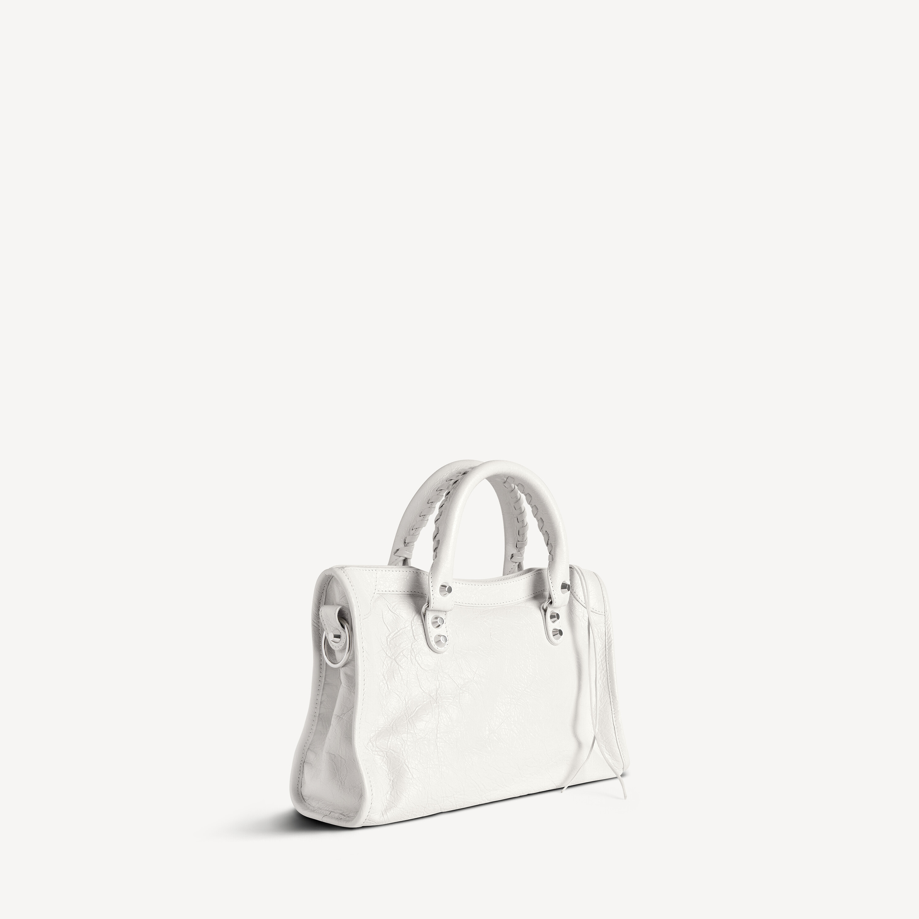 Сумка le city bag малая в оптическом белом цвете BALENCIAGA, оптический белый — фото 3