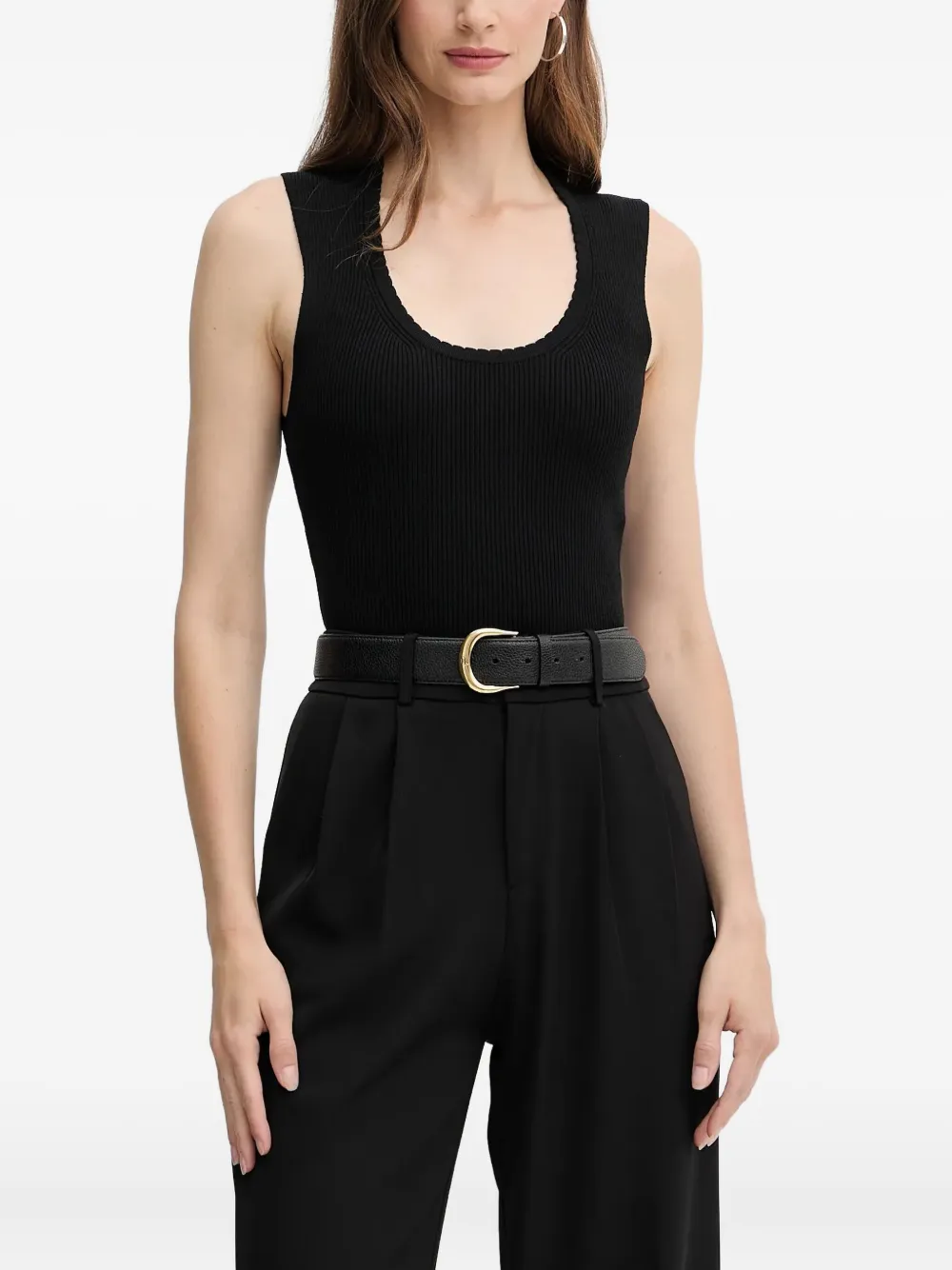 

Топ-майка в рубчик Twinset, черный