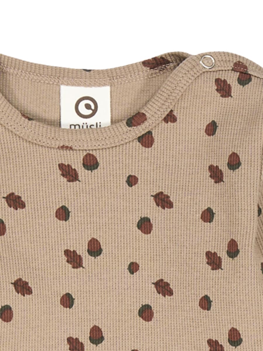 Рубашка Müsli by GREEN COTTON, коричневый/светло-коричневый — фото 3