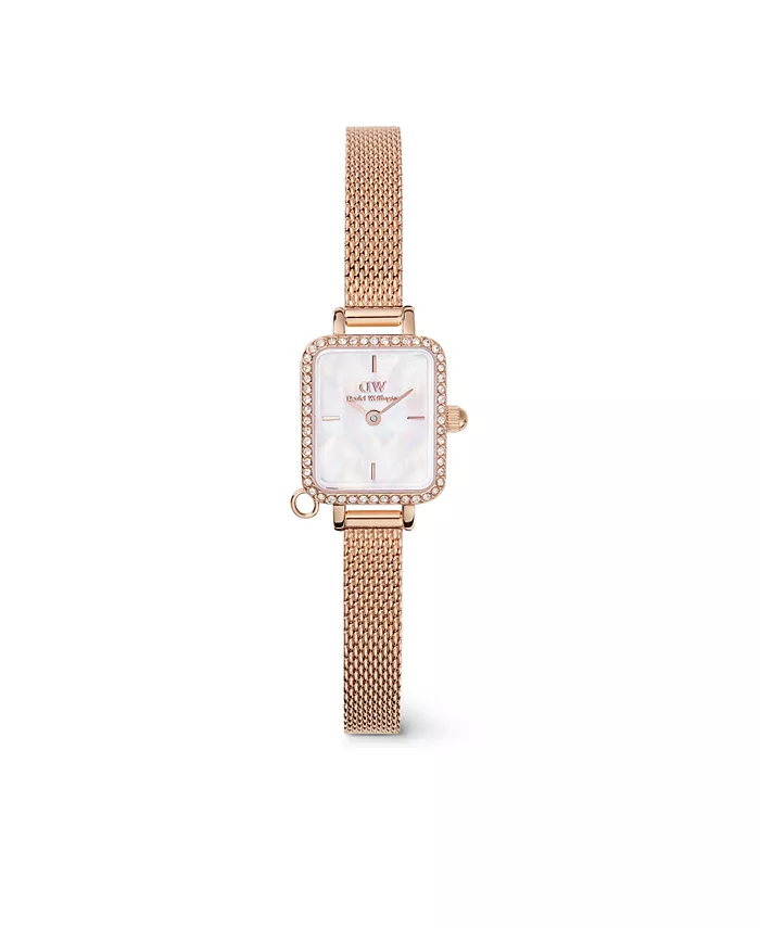 

Женские часы аналоговые с позолотой розового оттенка из нержавеющей стали, 15 мм Daniel Wellington