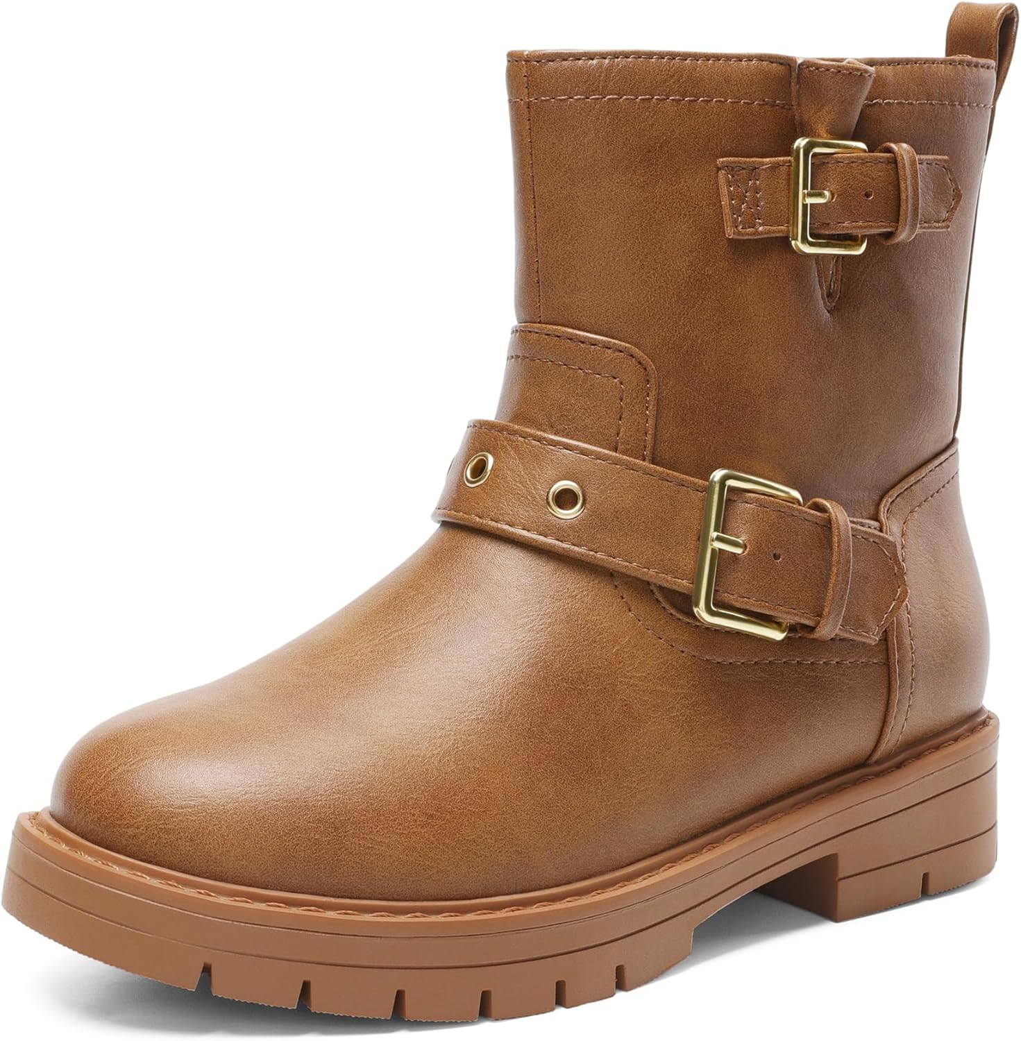 

Ботинки DREAM PAIRS для девочек с боковой молнией, водонепроницаемые, для малышей и старших детей, Camel